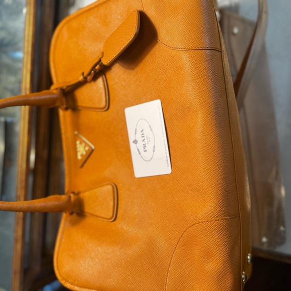 Prada Orange Leather Satchel - Picture 1 of 6